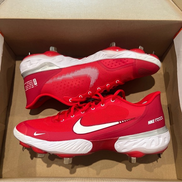 Mens Size 9 Nike Alpha Huarache Elite 3 Low Red Baseball Cleats CK0746-600 NEW